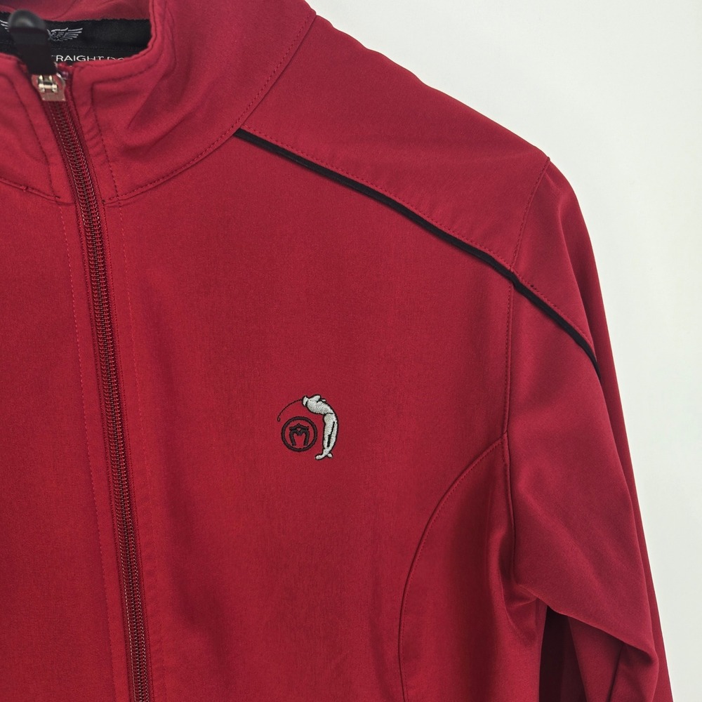 Straight Down Performance Womens Golf Jacket Red … - image 2